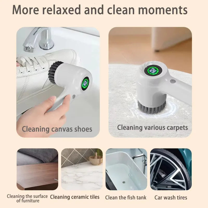 Xiaomi Smart Electric Cleaning Brush Handheld Multifunctional Cleaning Brush for Bathroom Washing and Kitchen Cleaning Tools